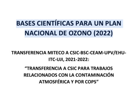 Bases científicas para un Plan Nacional de Ozono (2022)